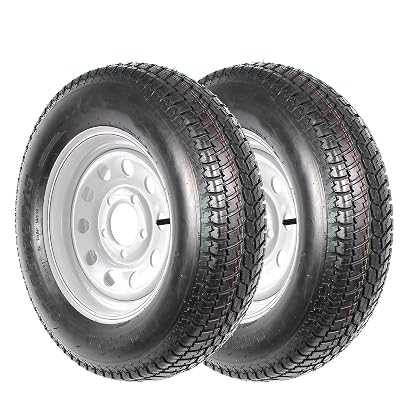st20575d15 trailer tires rims 5 lug load range c set of 2